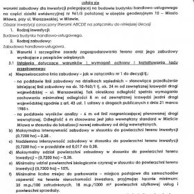 Pod budynek handlowo-usługowy z wydanymi Warunkami Zabudowy i bloki