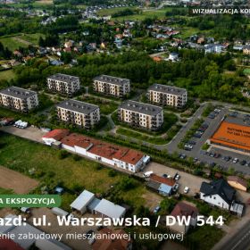 Działka inwestycyjna 4195 m² Mława, ul. Warszawska | WZ handel-usługi